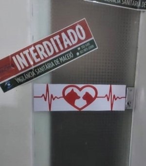 Vigilância Sanitária de Maceió interdita clínica veterinária no bairro do Jacintinho