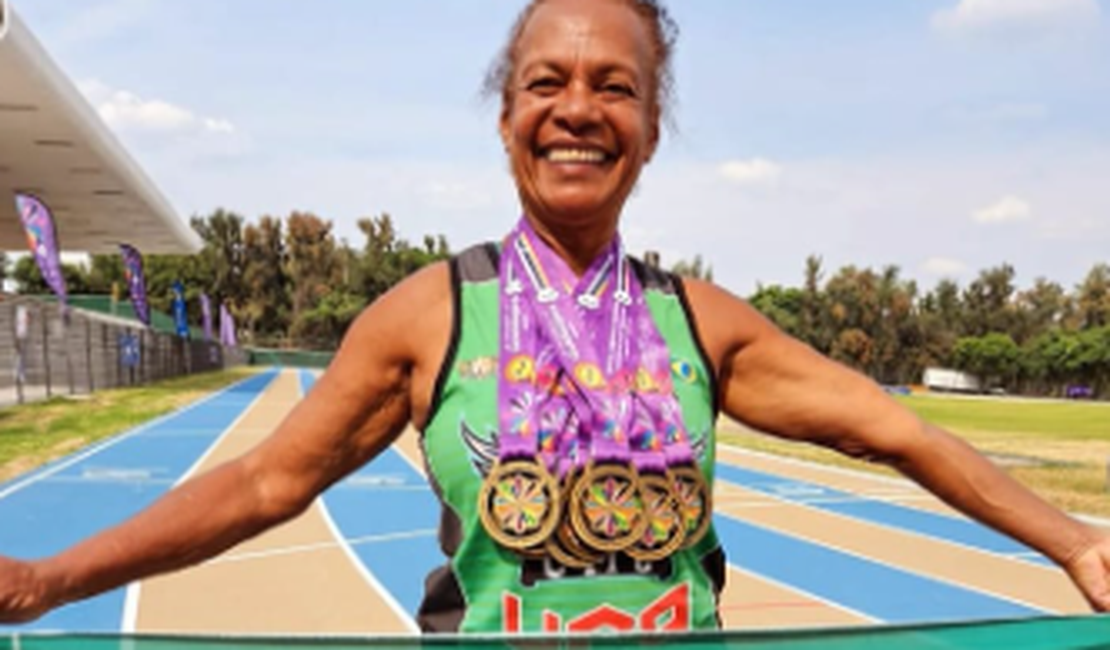Atleta de corridas arapiraquense, Carminha, conquista 8 medalhas de ouro no México