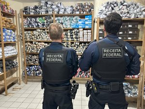Receita Federal apreende cerca de R$ 3 milhões em calçados falsificados em Maceió