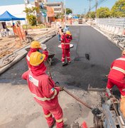 Ampliação da Linha Verde recebe mais 300 toneladas de asfalto