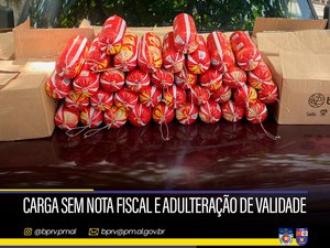 BPRv apreende veículo com carga sem nota fiscal e produtos adulterados em São Luís do Quitunde