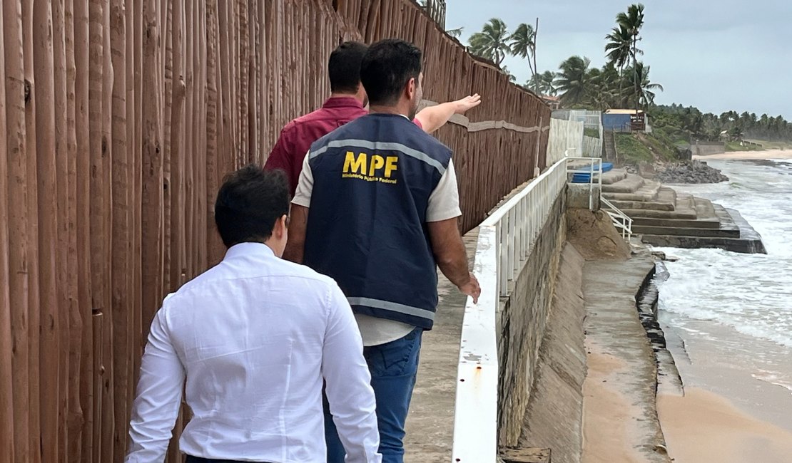 Inspeção para discutir danos ambientais é realizada pelo MPF em praia de Coruripe