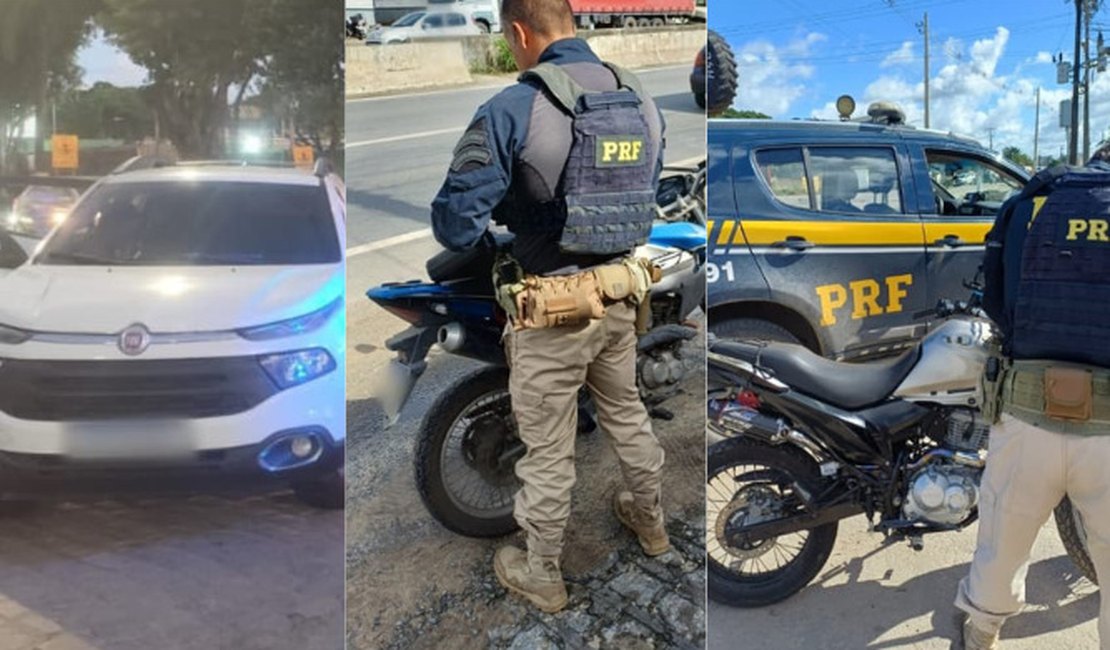 PRF recupera três veículos roubados e prende suspeitos de receptação em Alagoas