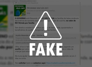 Cadastro para programas “Vale-Gás” e “Merenda em Casa” é falso