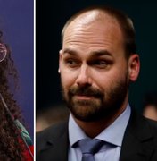 Vereadora chama Eduardo Bolsonaro de golpista e afirma que o deputado articula contra o Brasil