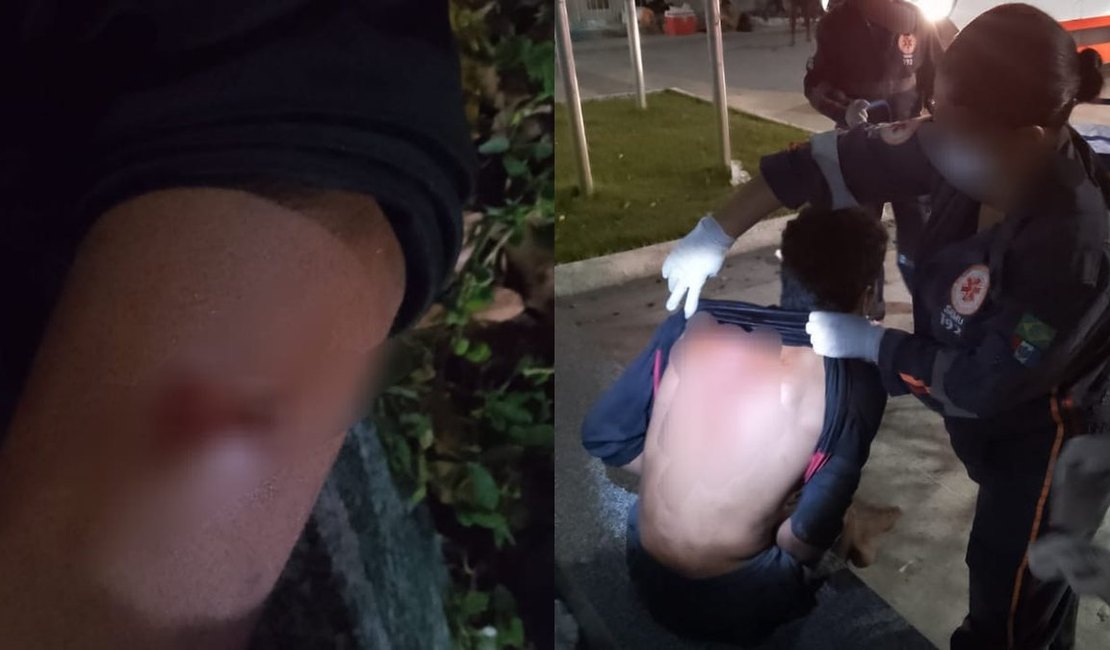 Homem é baleado nas costas em atentado na Praça dos Martírios e sobrevive