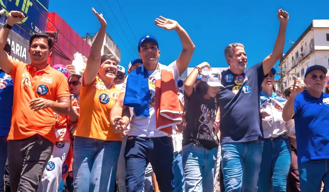 Arthur Lira participa de caminhada com JHC, Marina e Célia Rocha em Arapiraca
