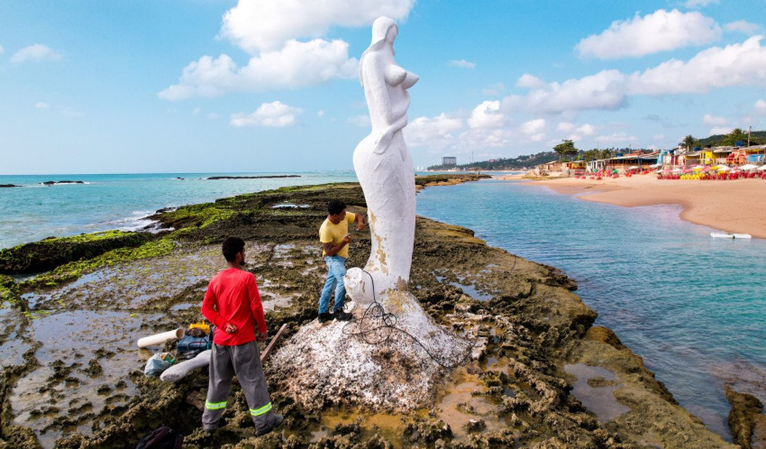 Prefeitura inicia obra de revitalização da estátua da Sereia