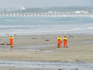 Slum realiza limpeza na foz do Riacho Salgadinho