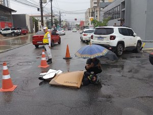 Ronda atende motoqueiro vítima de acidente na Jatiúca