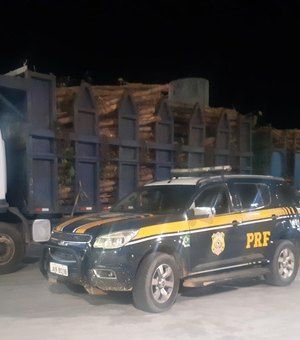 PRF apreende mais de 50 toneladas de eucalipto sem nota fiscal em Novo Lino