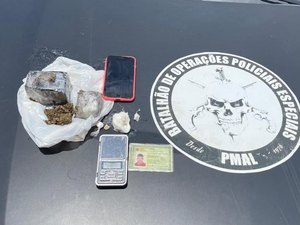 Bope apreende drogas durante ação no bairro Santa Lúcia, em Maceió