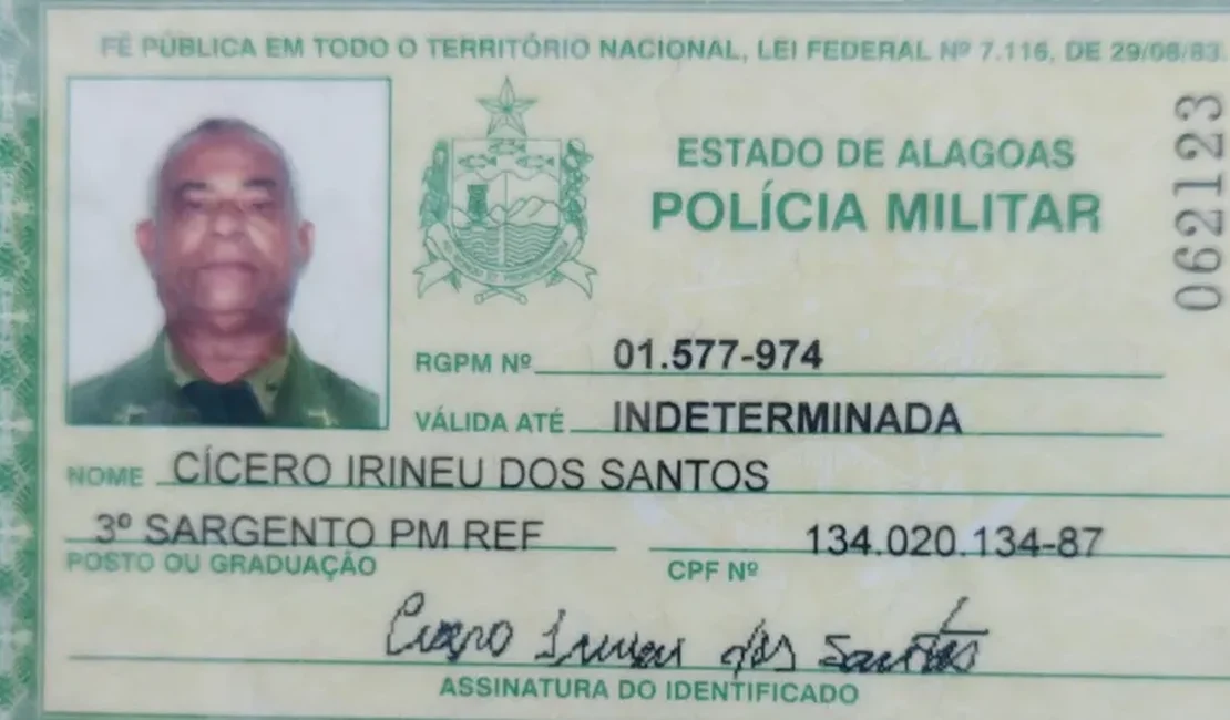 Sargento da PM foi vítima de latrocínio; preso confessa participação no crime