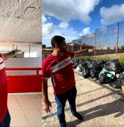 Chico Filho mostra descaso e precariedade do Rei Pelé e cobra providência do Governo do Estado