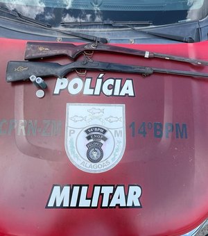 Polícia apreende armas de fogo em Joaquim Gomes