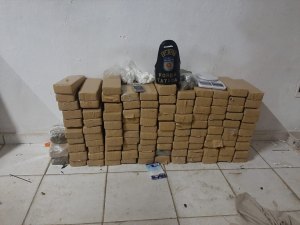 Polícia Militar apreende quase 100 kg de maconha dentro de casa em Maceió