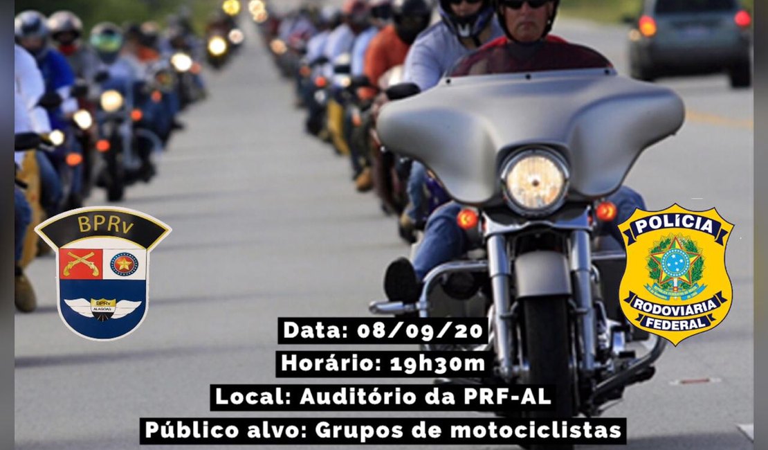 PRF promove palestra para motociclistas sobre segurança no trânsito em rodovias