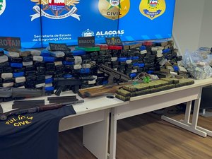 Além de arsenal de armas, operação apreendeu drogas vindas do RJ e avaliadas em R$ 1,4 milhão