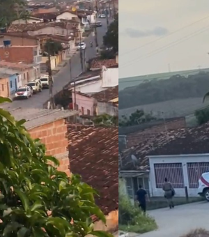 Moradores do Rio Largo registram troca de tiros entre policiais e criminosos; um suspeito ficou ferido