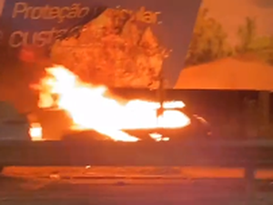[Vídeo] Incêndio deixa veículo destruído em Arapiraca