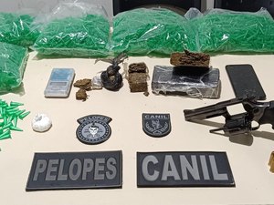 PM apreende 27 armas e 33kg de drogas durante a semana em AL