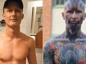 Homem tatua 95% do corpo em 5 anos e reclama que visual 'assusta mulheres'