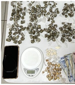 Polícia Militar flagra adolescente com meio quilo de drogas em Piranhas