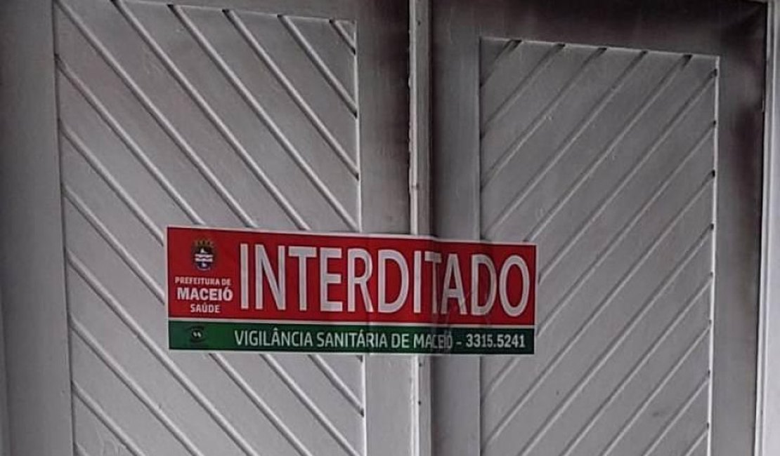 Estabelecimento do setor de alimentação é interditado por falta de higiene em Maceió