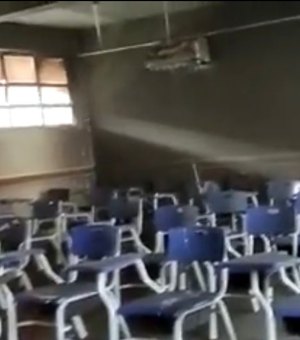 Escola é roubada, depredada e incendiada por criminosos em Rio Largo