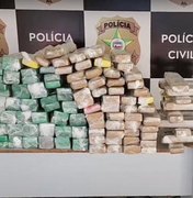 Cerca de 160 quilos de drogas são apreendidos durante operação da Polícia Civil em São Sebastião