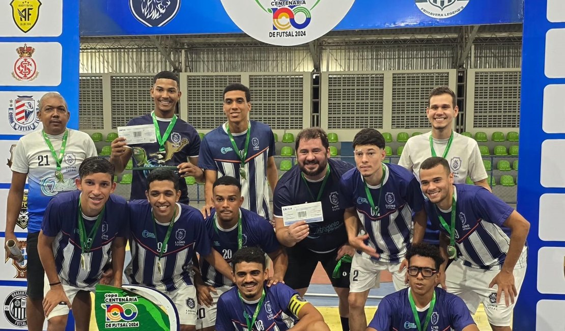 Lions é campeão da 2ª Copa Centenária Arapiraca de Futsal 2024