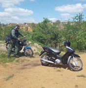 Patrulhamento aéreo do 3° BPM encontra duas motocicletas roubadas