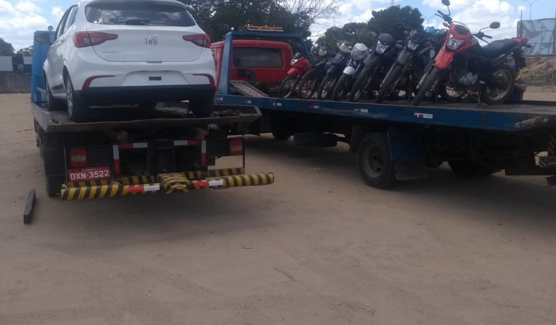 Operação do BPRV resulta em 26 veículos apreendidos em Arapiraca