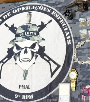 Jovem é preso com arma de fogo e drogas escondidas na casa da avó em Delmiro Gouveia