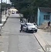 [Vídeo] Homem escapa de tentativa de homicídio ao lado de igreja evangélica, em Maceió