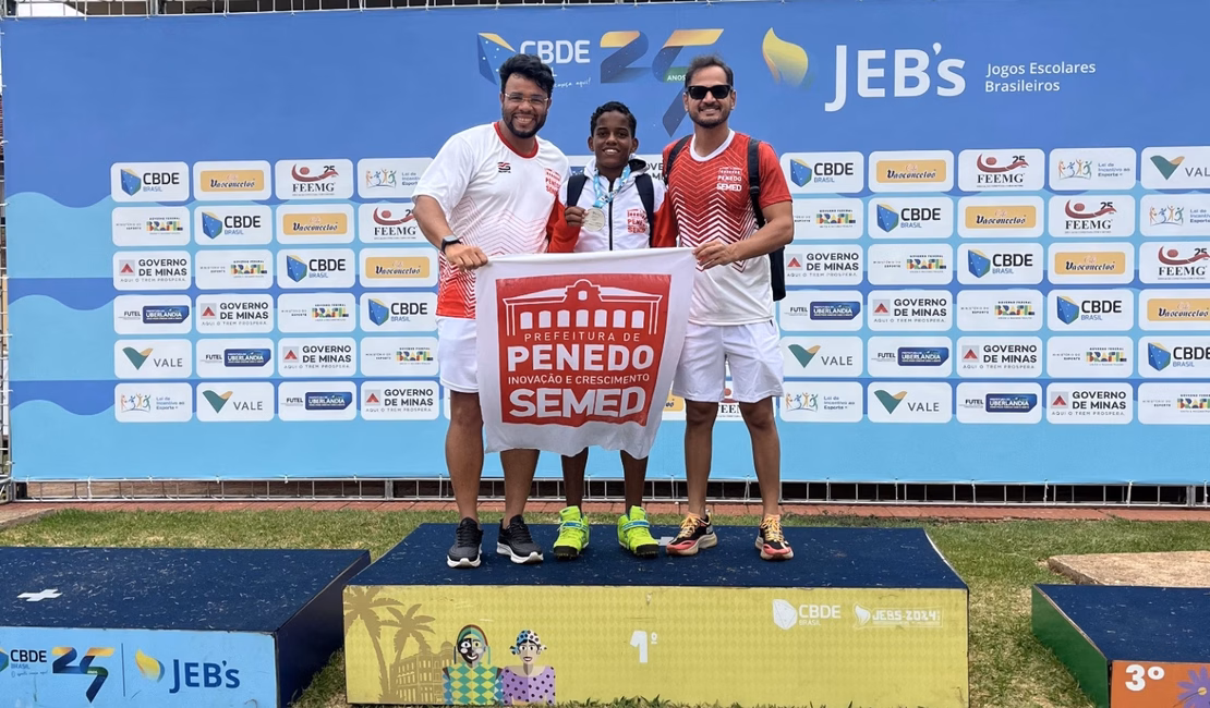 Aluno da educação integral de Penedo é medalhista nos Jogos Estudantis Brasileiros