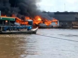 Incêndio em barcos no Amapá deixa dois feridos