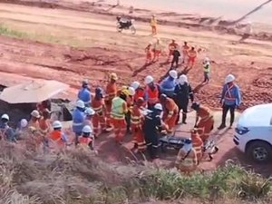 Trabalhador sofre acidente com trator em obra da Braskem no Mutange, em Maceió