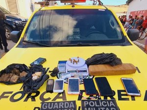 Três homens são presos com maconha e cocaína em Teotônio Vilela