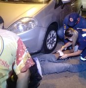 Motociclista fica ferido após colisão com carro em Arapiraca