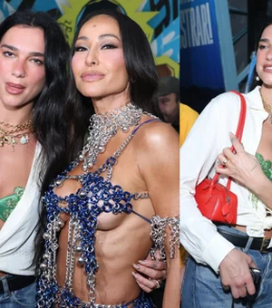 Não é IA: Dua Lipa e Sabrina Sato brilham juntas em ensaio da Vila Isabel
