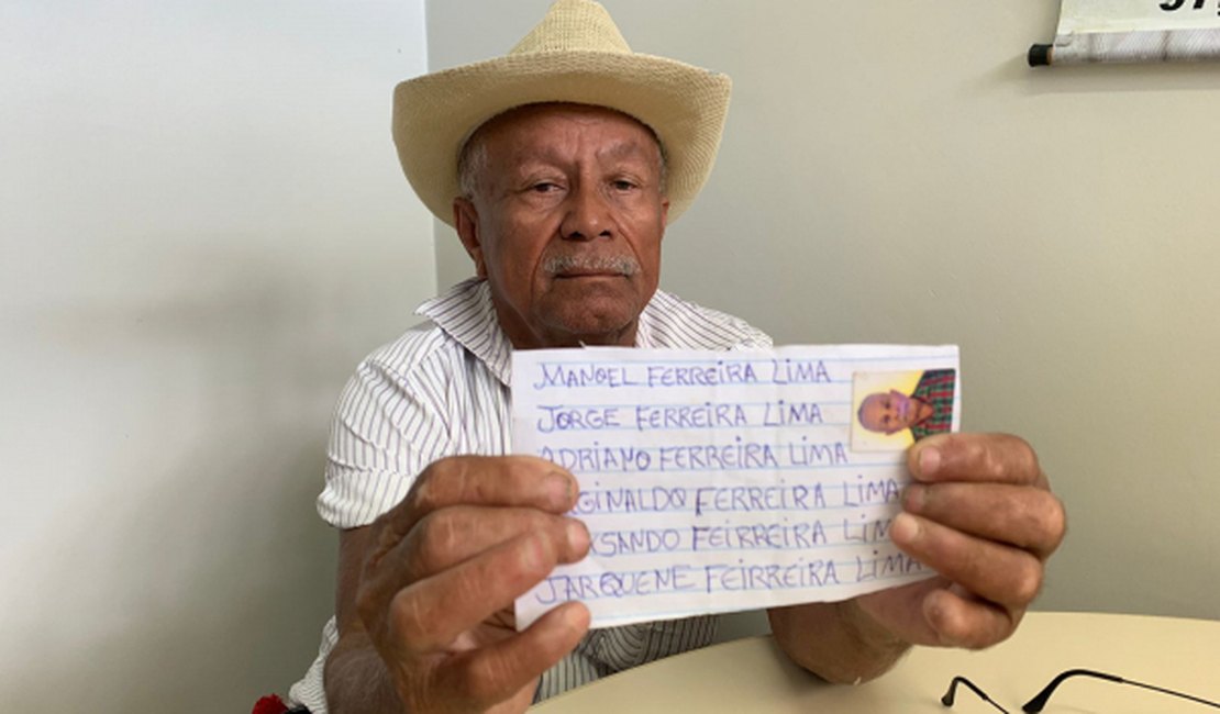 Alagoano de Penedo quer encontrar seis filhos que ficaram em São Paulo há cerca de 30 anos