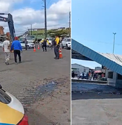 Terminal de ônibus do Mercado da Produção é demolido no bairro da Levada