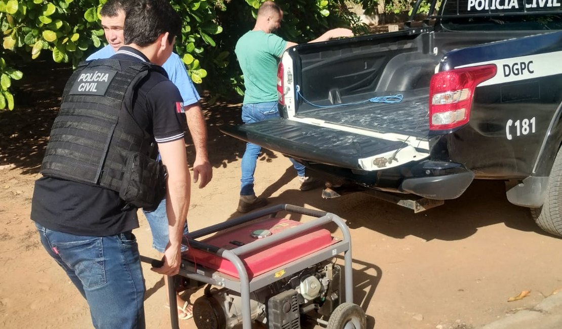 Polícia recupera gerador avaliado em R$ 20 mil e prende homem por receptação em Palmeira dos Índios