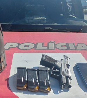 Ações da PM apreendem três armas de fogo em Maceió e Rio Largo