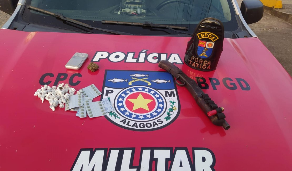 Batalhão de Guardas apreende armas e drogas em ações na parte alta da capital