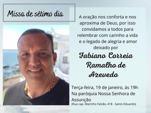 Família de empresário morto em Arapiraca realiza missa de 7º dia em Maceió