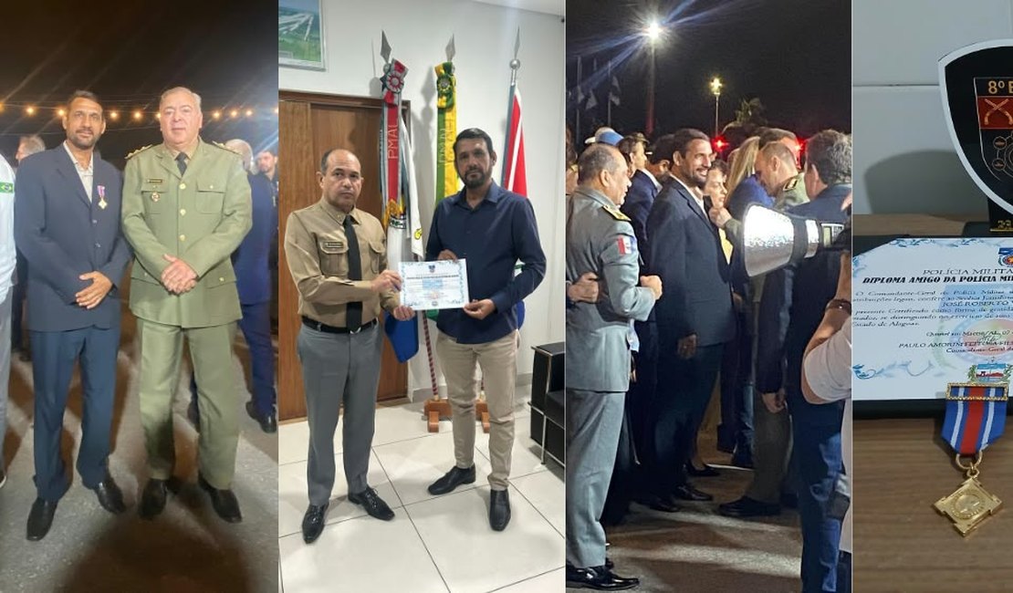 Terceira homenagem em um ano: jornalista recebe Medalha Zumbi dos Palmares da PM de Alagoas