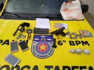 Trio é detido com drogas e armas de fogo em Maragogi 
