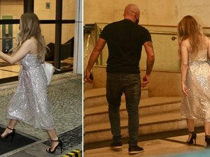 Carla Diaz evita fotos ao chegar em estúdio no Rio